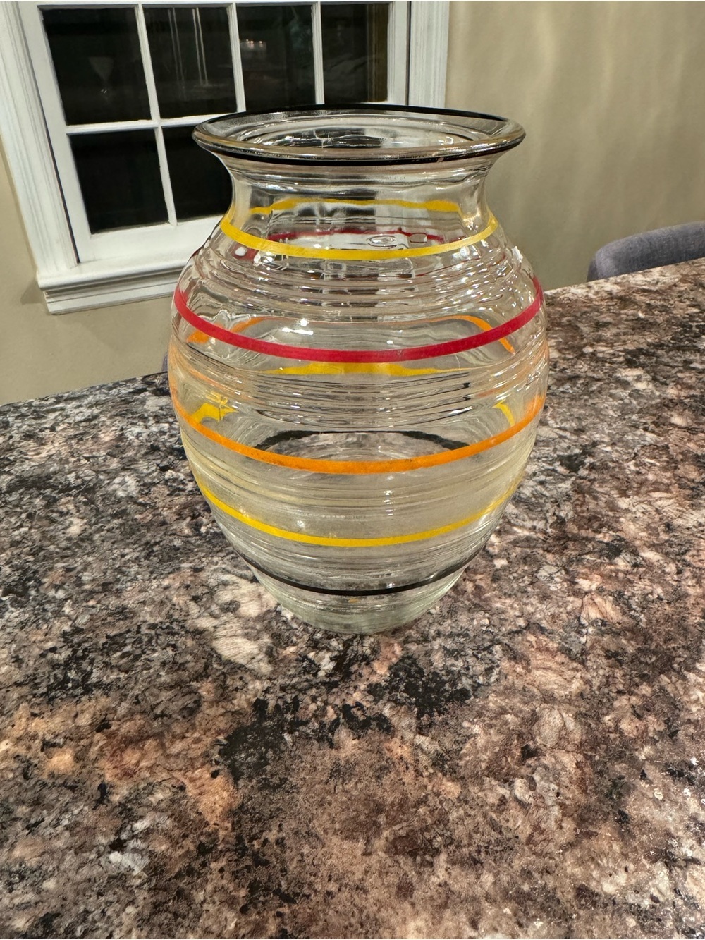 Anchor Hocking "Banded Rings" flower vase